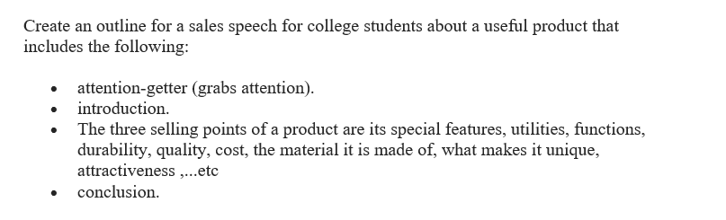 sales speech topics for college students