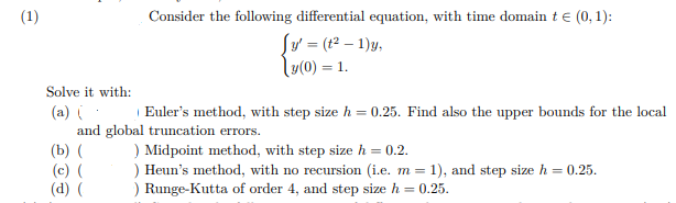 Solved Please solve a, b ,c, and d using only the | Chegg.com