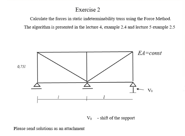 Solved Exercise 2 Calculate the forces in static | Chegg.com