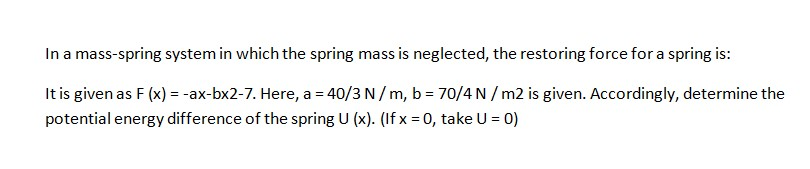 Solved In a mass-spring system in which the spring mass is | Chegg.com