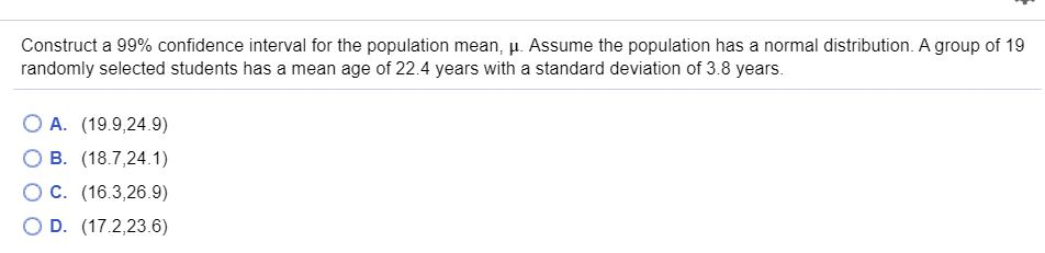 Solved Construct a 99% confidence interval for | Chegg.com