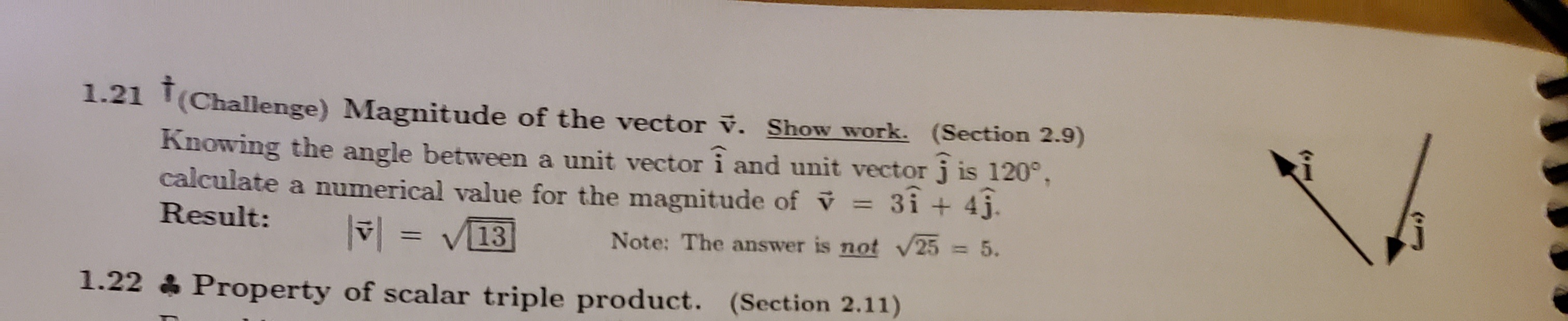 Solved .13 Visual representation of a vector dot-product. | Chegg.com