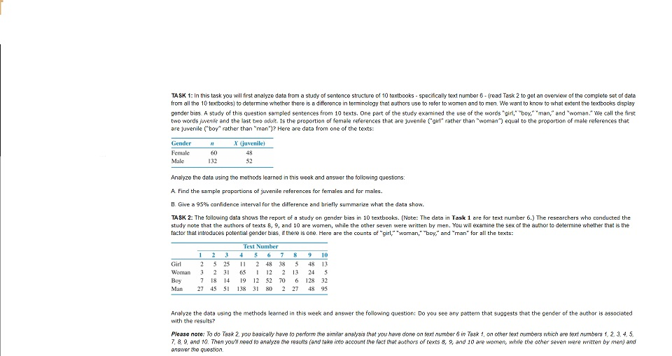 Solved TASK 1: In this task you will first analyze data from | Chegg.com