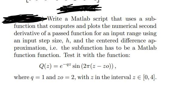 Solved -Write a Matlab script that uses a sub- function that | Chegg.com