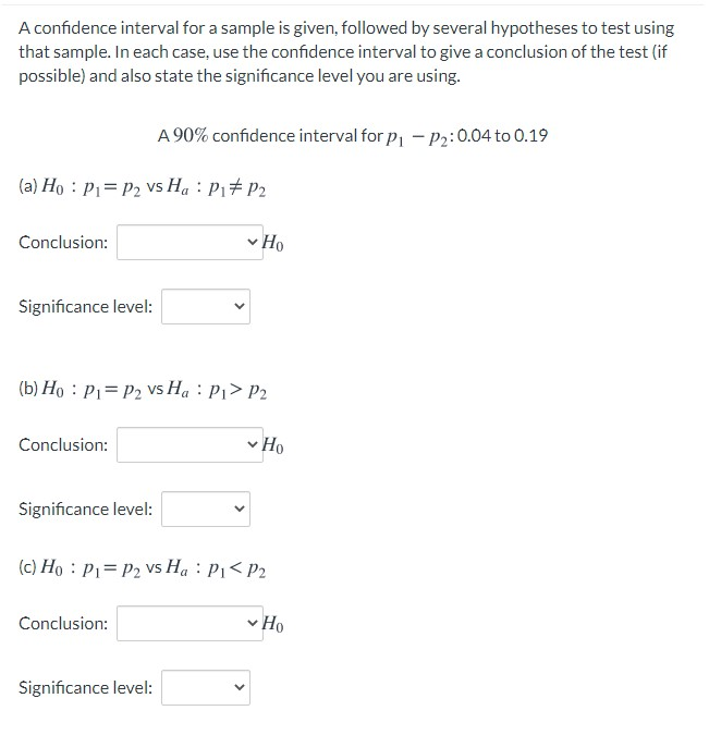Solved A confidence interval for a sample is given, followed | Chegg.com