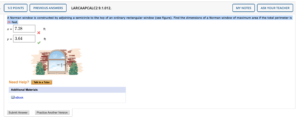 Solved I don't know why the x value is wrong Please show the | Chegg.com