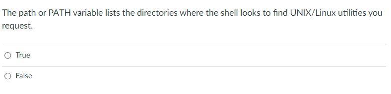 Solved The path or PATH variable lists the directories where | Chegg.com