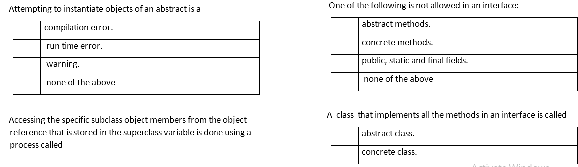 Solved Attempting to instantiate objects of an abstract is a | Chegg.com