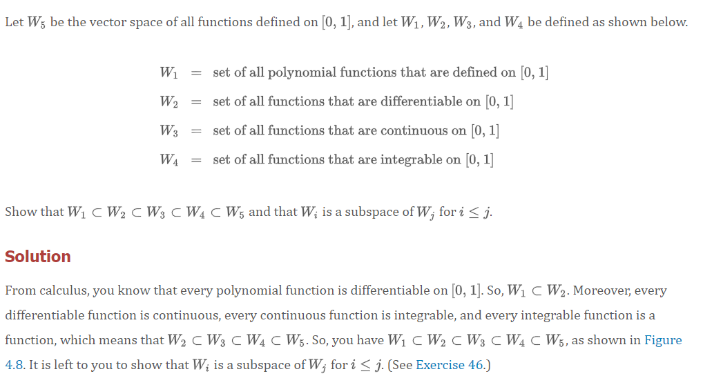 Solved Let W; be the vector space of all functions defined | Chegg.com