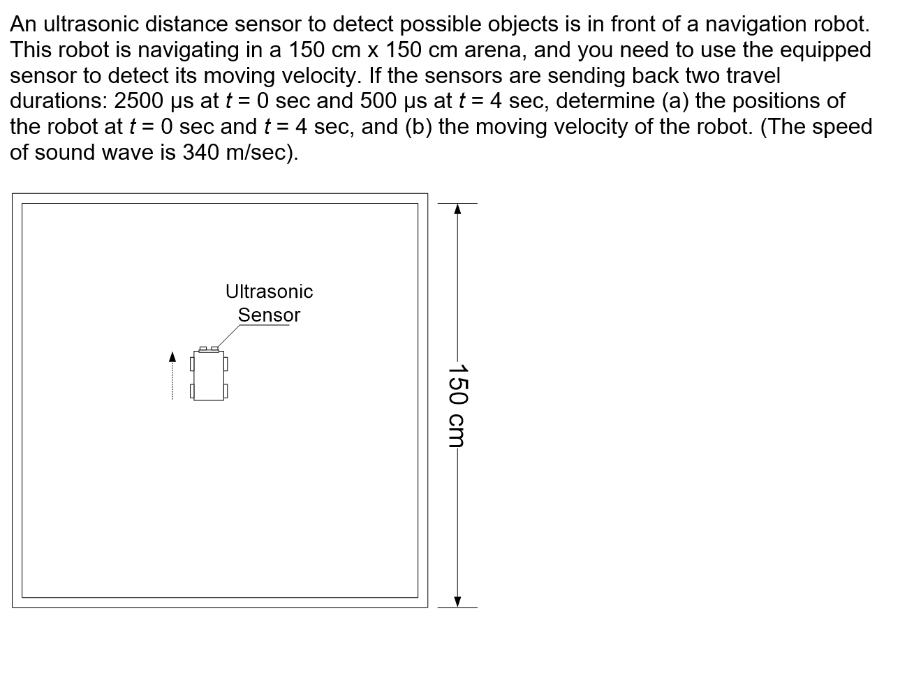 Solved An ultrasonic distance sensor to detect possible Circuit Diagram