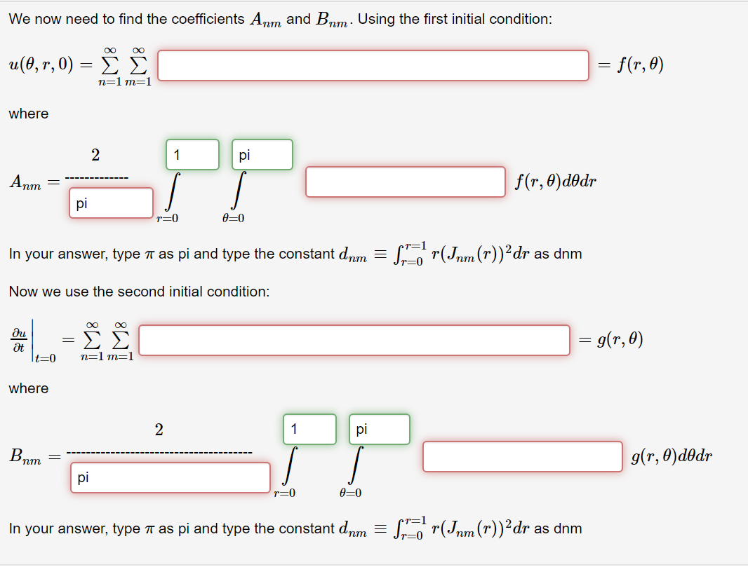 1 Point Solve The Two Dimensional Wave Equation Chegg Com