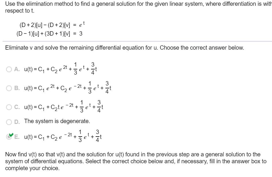 Solved Use The Elimination Method To Find A General Solution Chegg solved-use-the-elimination-method-to-find-a-general-solution-chegg