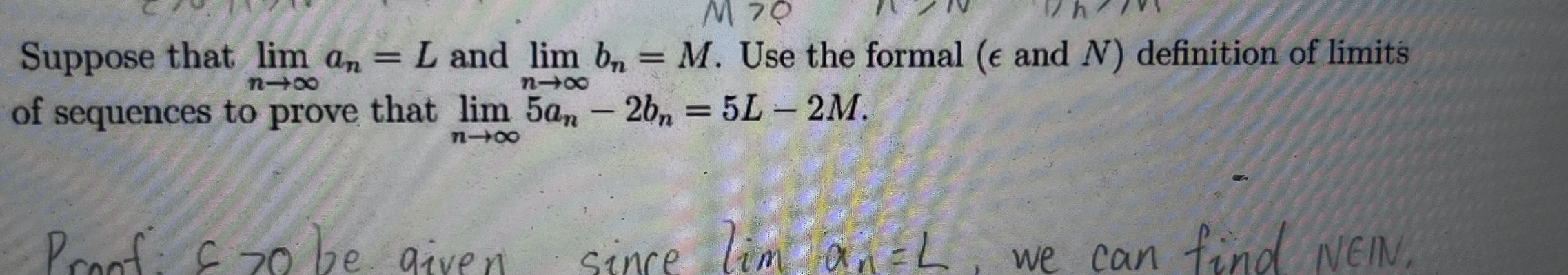 Solved Suppose That Limn→∞anl ﻿and Limn→∞bnm ﻿use The 9730