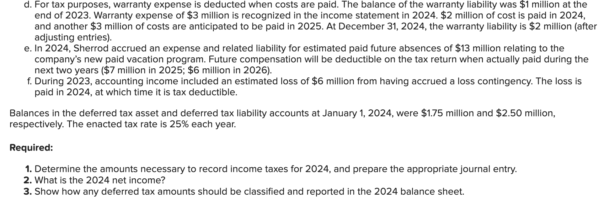 Sherrod, Incorporated, reported pretax accounting | Chegg.com