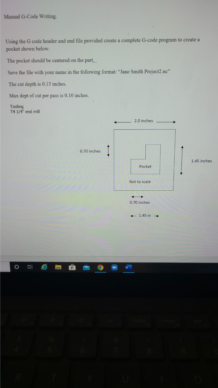Solved Manual G-Code Writing. Using the G code header and | Chegg.com