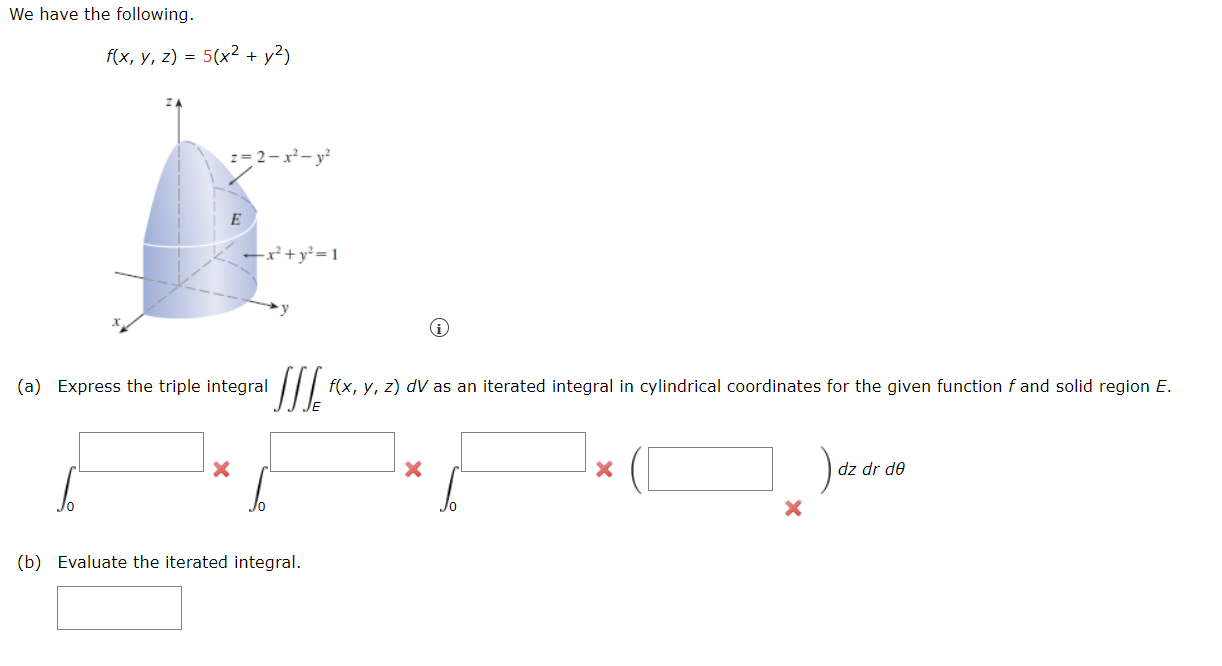 Solved We Have The Following F X Y Z 5 X2 Y2 I A