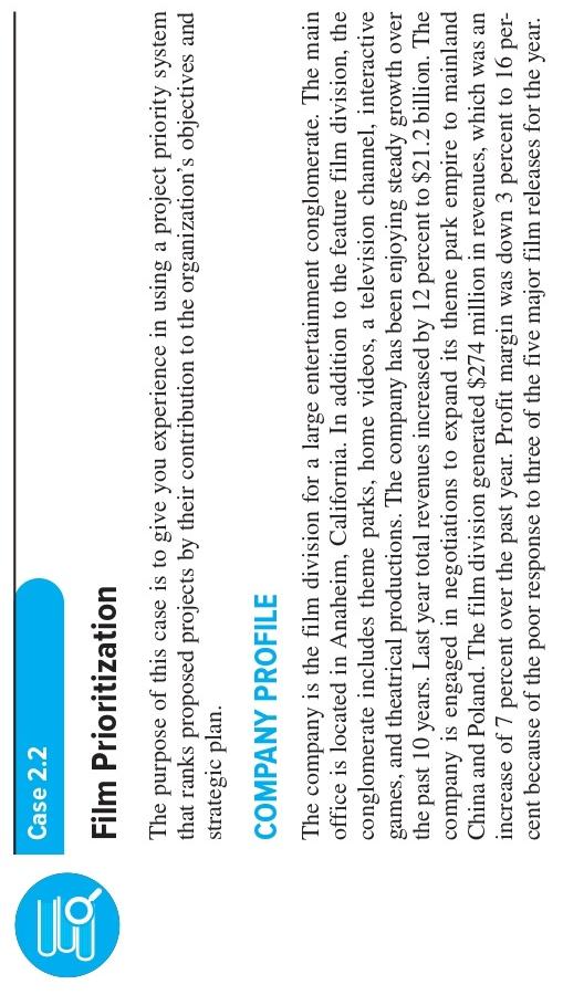 Solved Chapter 2 - Case 2.2 – Film Prioritization (Page | Chegg.com
