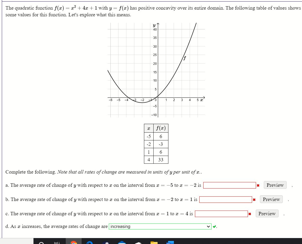Solved The Quadratic Function F X X2 4x 1 With Y Chegg Com