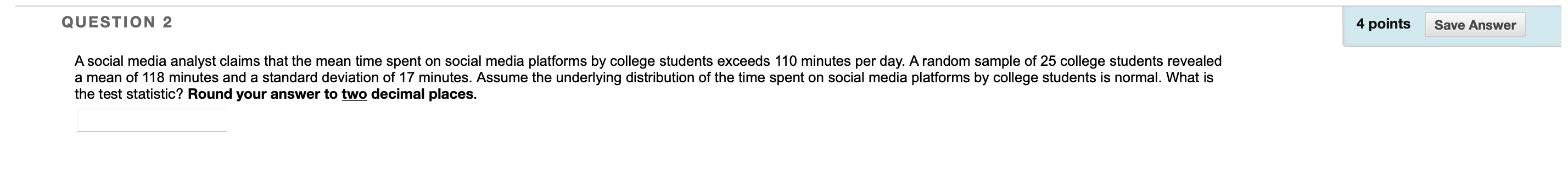 Solved QUESTION 2 4 Points Save Answer A Social Media | Chegg.com