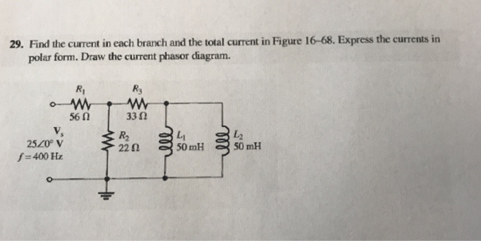 Solved 29. Find the current in each branch and the total | Chegg.com