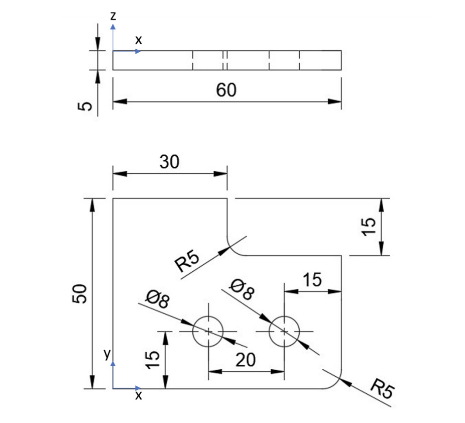 Fill the blanks in the given program to machine the | Chegg.com