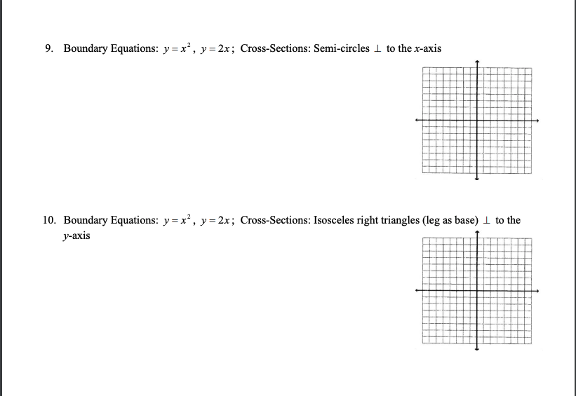 CALCULUS HW 7.2B Disk/Washer Method Review and
