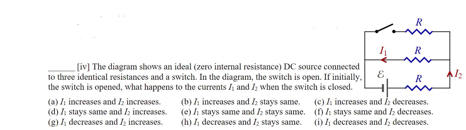 Solved [iv] The diagram shows an ideal (zero internal | Chegg.com