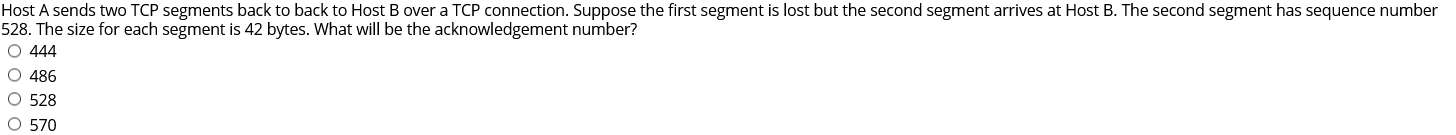 Solved Host A sends two TCP segments back to back to Host B | Chegg.com