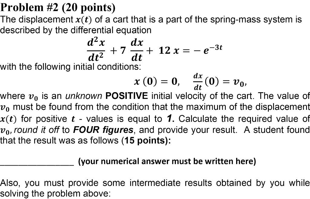 Solved PLEASE... calculate the required value of v0, | Chegg.com