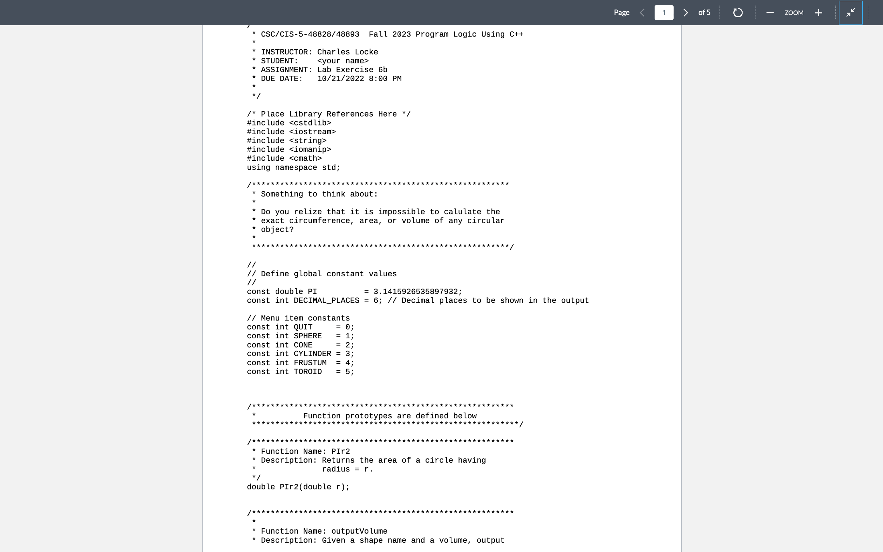 Solved Download the program file LabExercise6b.cpp ↓,↓ from | Chegg.com