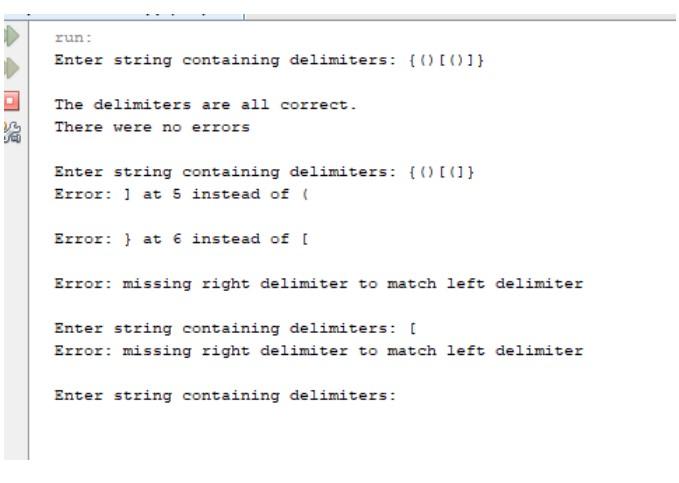 Solved For this program, you are to write a brackets method | Chegg.com