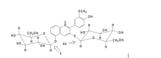 Solved The molecule shown is a red pigment found in peony | Chegg.com