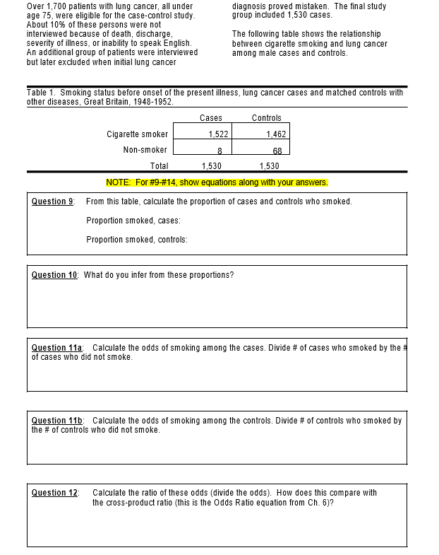 Solved Lung Cancer & Smoking Case Study A causal