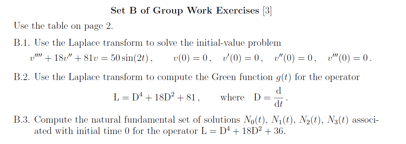 Solved Set B Of Group Work Exercises [3] Use The Table On | Chegg.com