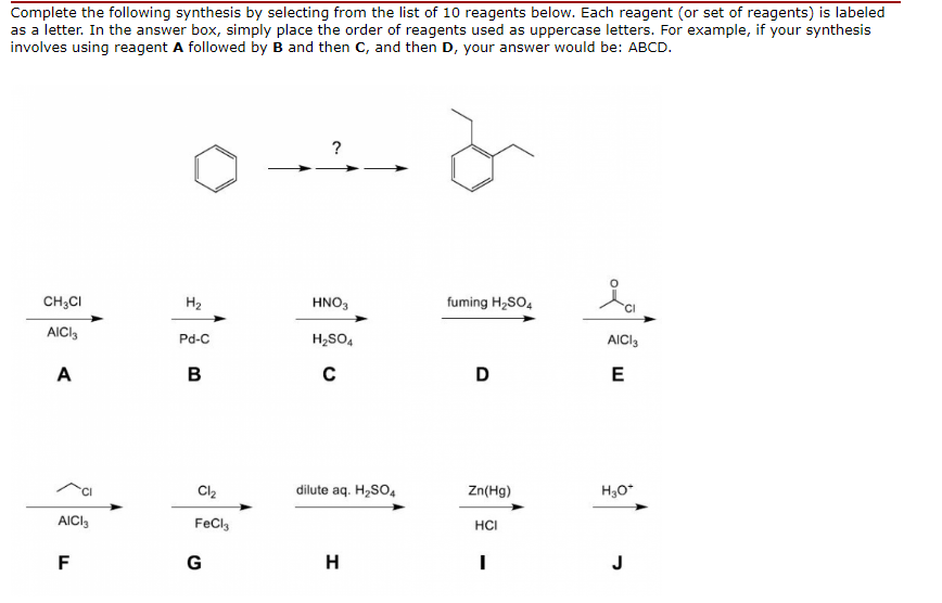 Solved Complete The Following Synthesis By Selecting From | Chegg.com ...