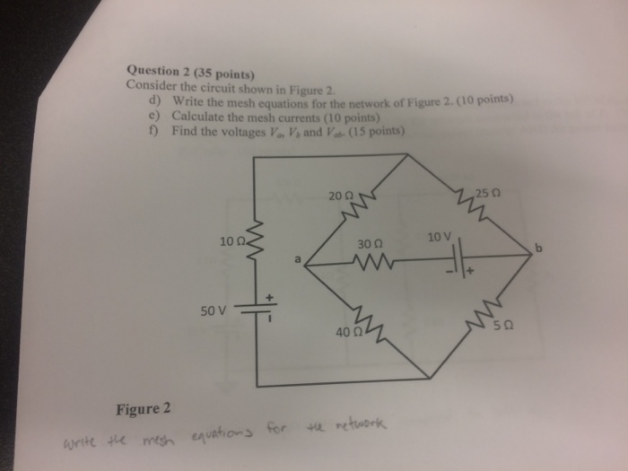 Solved Question 2 (35 points) Consider the circuit shown in | Chegg.com