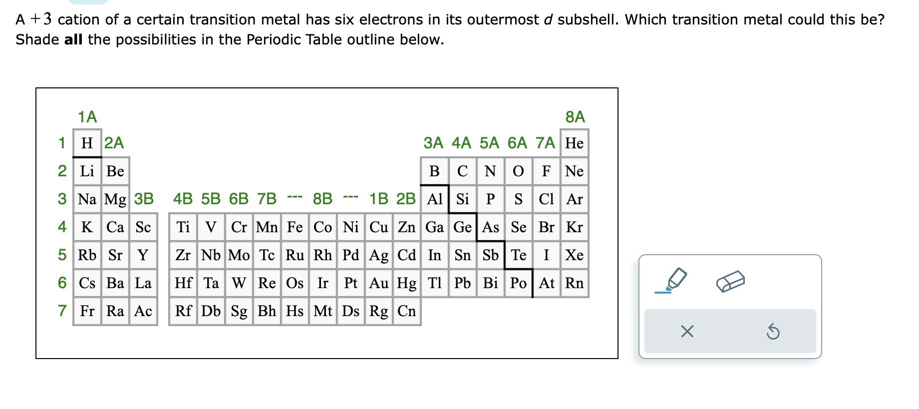 Solved a 3 cation of a certain transition metal has six chegg
