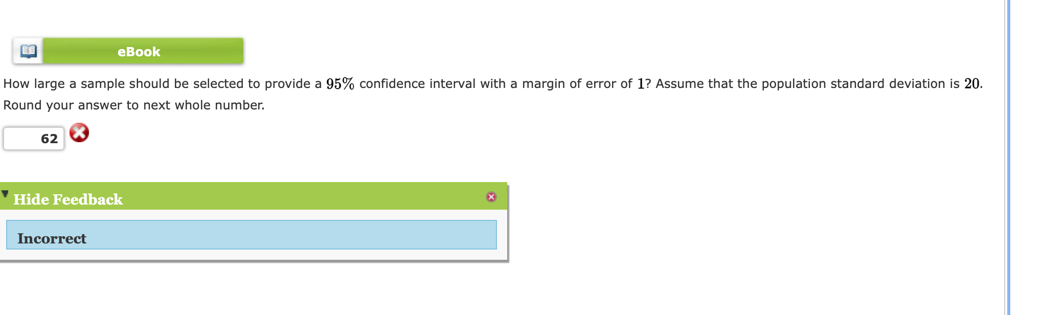 Solved eBook How large a sample should be selected to