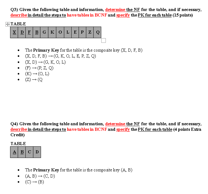 Solved Q3 Given The Following Table And Information Det Chegg Com