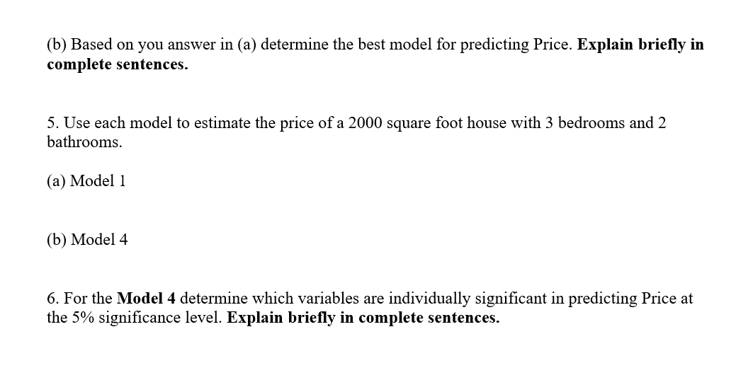 House Price Modeling Overview: In This Project, You | Chegg.com