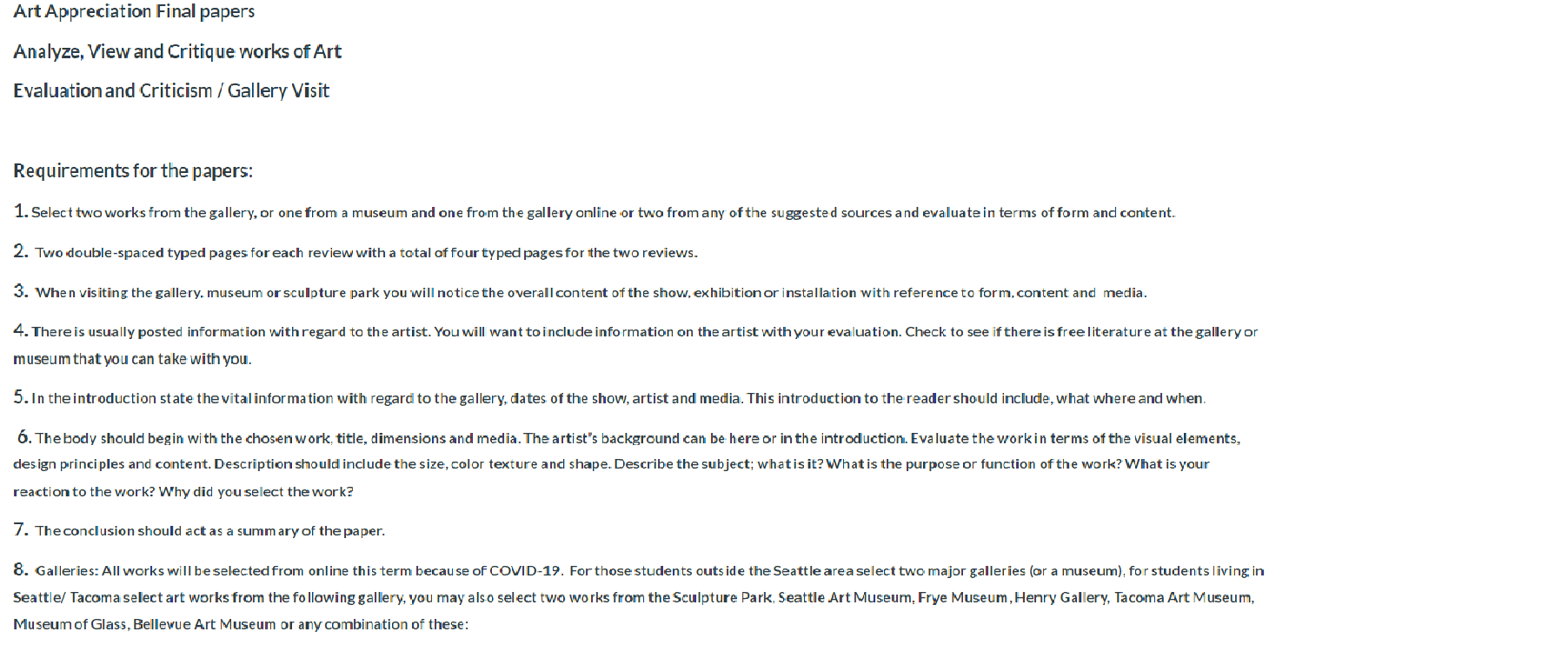 Art appreciation semester final essay picture