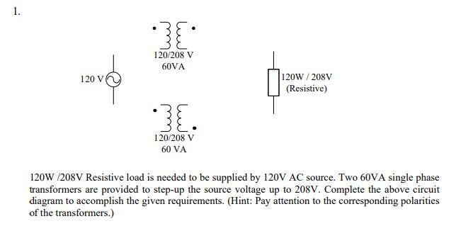 Solved 1 لینا 1 8 V 60va Savo 1 V 1w 8v Chegg Com