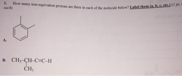 Solved (a, B, C. Etc.)( 1 Pt Each) Molecule Below? Label | Chegg.com