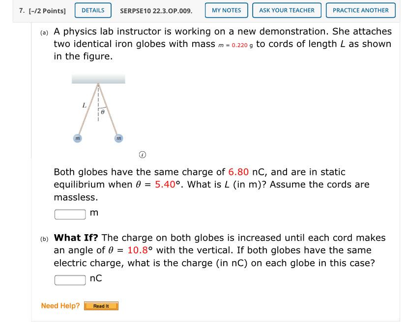 Solved 7. (-/2 Points] DETAILS SERPSE10 22.3.OP.009. MY | Chegg.com