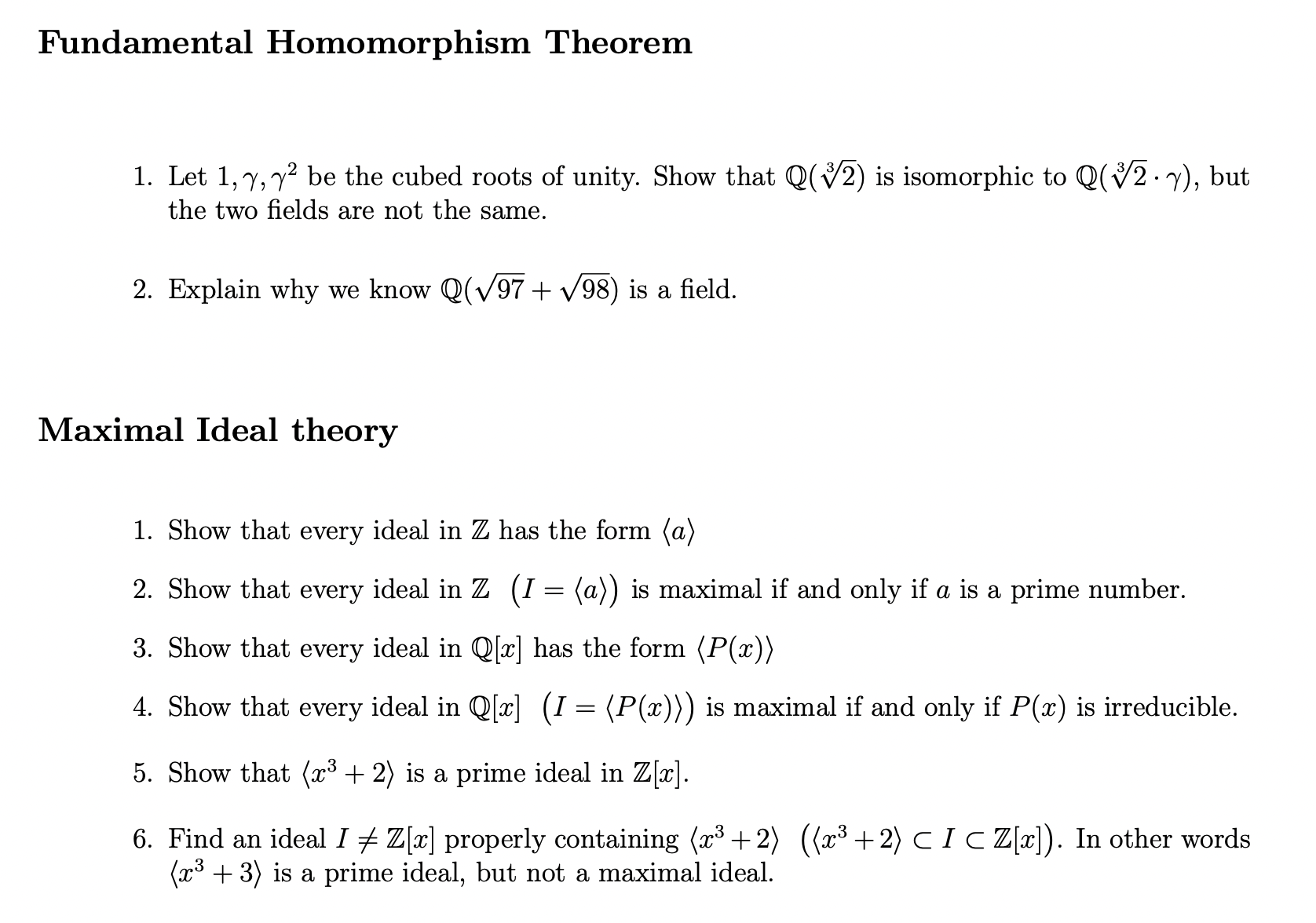 1. Determine All Possible Homomorphisms For Each Of | Chegg.com