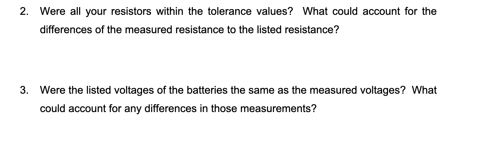 Solved These questions are based on Multimeter Lab. Can you