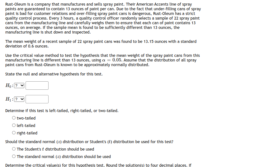 Solved Rust-Oleum is a company that manufactures and sells | Chegg.com