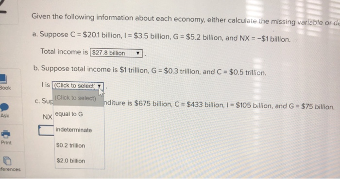 Solved Given the following information about each economy, | Chegg.com