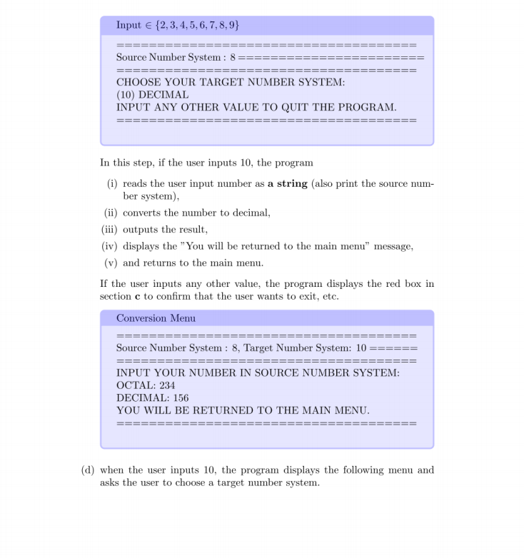Solved Write a C++ program that converts numbers from and to | Chegg.com