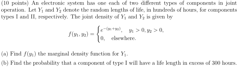 Solved An electronic system has one each of two diﬀerent | Chegg.com